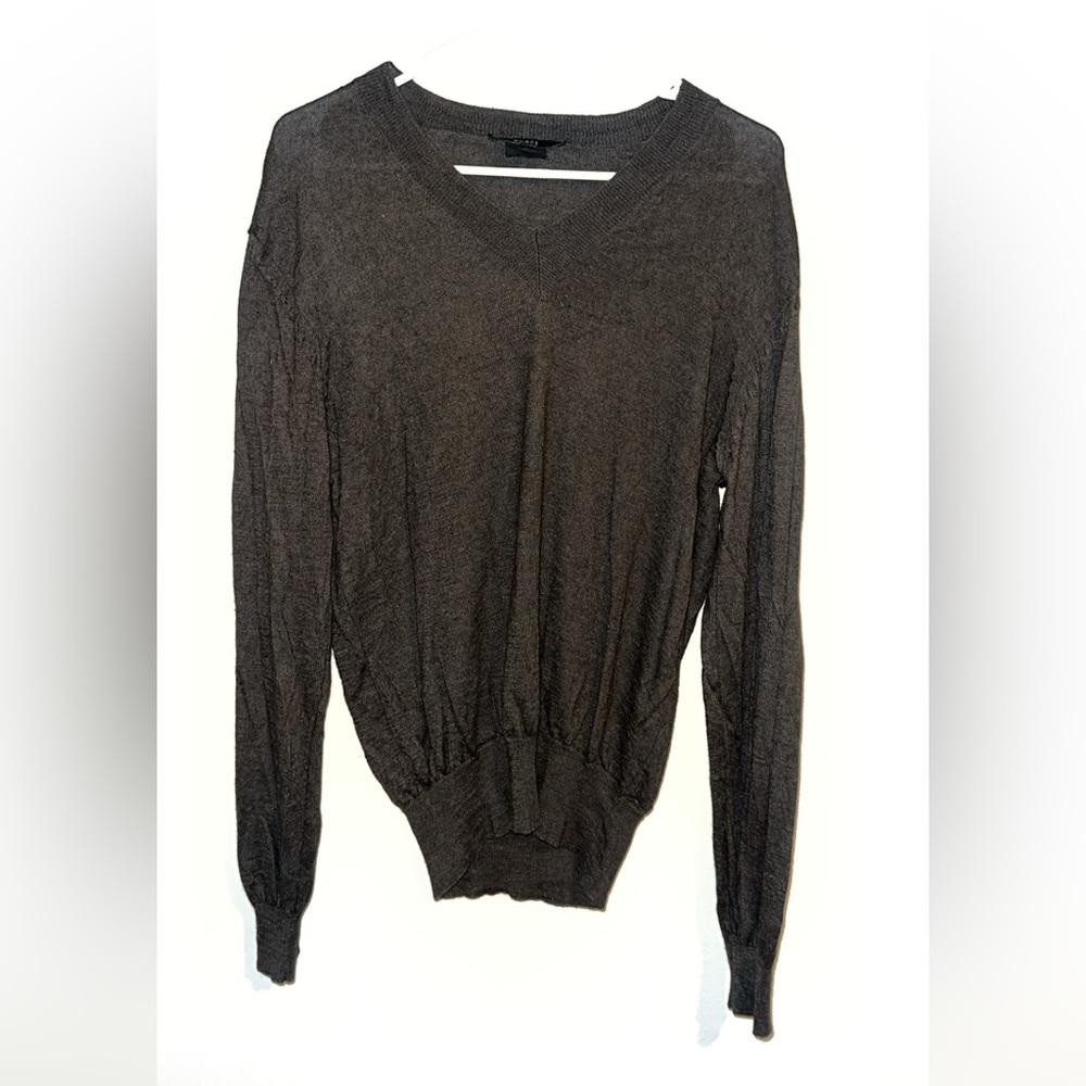 Preloved Gucci VNeck Grey Sweater